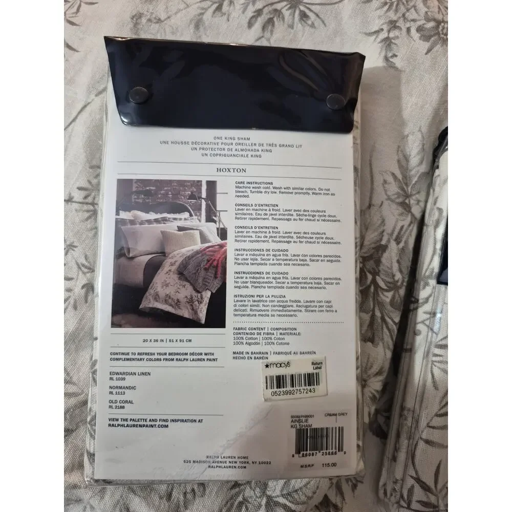 💥 King Ralph Lauren Hoxton Collection Ainslie Duvet Cover Set w/ 2 Shams